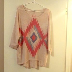 Charming Charlie size Large 3 quarter sleeve shirt